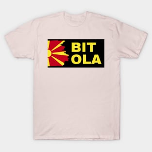 Bitola City in North Macedonia Flag Design T-Shirt